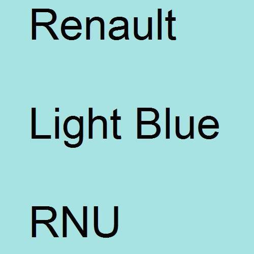 Renault, Light Blue, RNU.